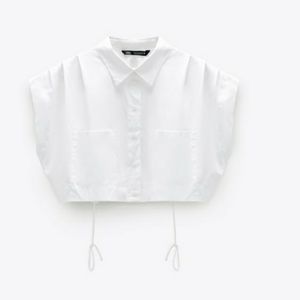 Pocket cropped shirt trf